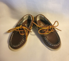 OshKosh Bgosh Brown Boat Baby Boys Shoes sz 5 - £10.06 GBP