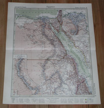 1927 Vintage Map Of Egypt Sinai Nile Delta Sudan / Red Sea / Africa - £22.57 GBP