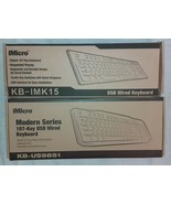Lot of Two iMicro USB Wired USB Keyboards KB-US9851 &amp; KB-IMK15 New open box - $19.14 CAD