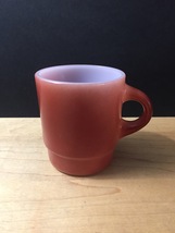 Vintage D-Handle Red/Rust Fire King Mug