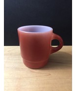 Vintage D-Handle Red/Rust Fire King Mug - $168.48 MXN