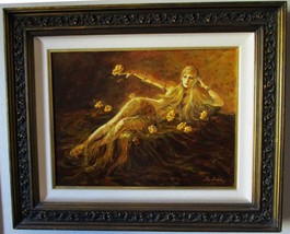 Beautiful Diva by Lee Dubin Framed Sepia Toned Original Oil Painting - £4,795.24 GBP