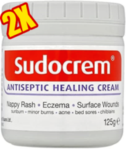 2X Sudocrem 125g Sudocream Antiseptic Healing Cream Nappy Rash - £47.17 GBP