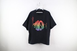 Vintage 90s Mens XL Faded Rainbow 1995 Tour Phish Band T-Shirt Black Cotton USA - £118.29 GBP
