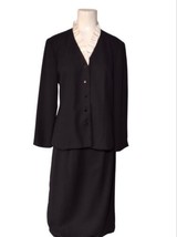 Vtg Talbots Formal Maxi Skirt Suit Blazer Sz 6 Skirt Sz 4 Satin Ruffle C... - £38.91 GBP