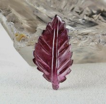 Natural Pink Tourmaline Carved Leaf 15.90 Carats Gemstone Pendant Ring Brooch... - £120.50 GBP
