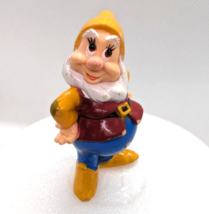 Disney Mattel Happy Snow White Seven Dwarfs  2 1/4&quot;&#39;&#39; PVC Figure 1993 Vi... - $5.50