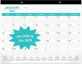 Large Desk Calendar 2024 - Jan 2024- June 2025, 22 X 17 In,18 Month Desk/Wall Ca - £25.04 GBP