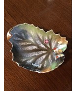 Vintage Lefton Curled Autumn Leaf with Butterfly Ashtray Excellent Colle... - £7.56 GBP
