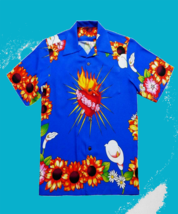 Romeo And Juliet Flowers Short Sleeve Button Hawaiian Shirt Summer Holiay - £8.20 GBP+
