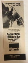 Antarctica Planet Of Ice Vintage Movie Print Ad Discovery Channel Tpa27 - £4.48 GBP