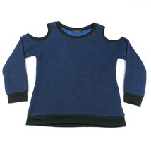 Sanctuary Clothing Pullover Sweater Jumper Womens S Blue Black Open Shoulders - £19.54 GBP