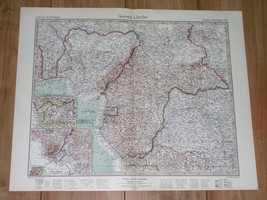 1925 Vintage Map Of Cameroon Nigeria Benin Gabon Congo / Africa - £16.78 GBP