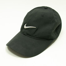 NIKE Drifit Adjustable SWOOSH FRONT BASEBALL HAT CAP Black - $13.67