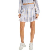 Self Esteem Juniors&#39; Ruffled Mini Skirt Blue Plaid L B4HP - €13,08 EUR