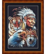 INDIAN AND FRIENDS - pdf in 14 or 18 count. Original Artist Unknown - $12.00