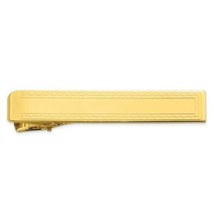 NEW Kelly Waters Gold-Plated Rope Edge Engravable Tie Bar - £46.97 GBP