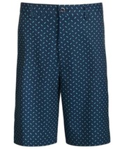 MSRP $55 Attack Life by Greg Norman Men&#39;s Metal-Print Shorts Navy Size 34 Reg - £11.07 GBP