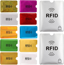 28 RFID Blocking Sleeves (24 Credit Card Protector Holders in 12 Colors &amp; 4 Pass - £8.44 GBP