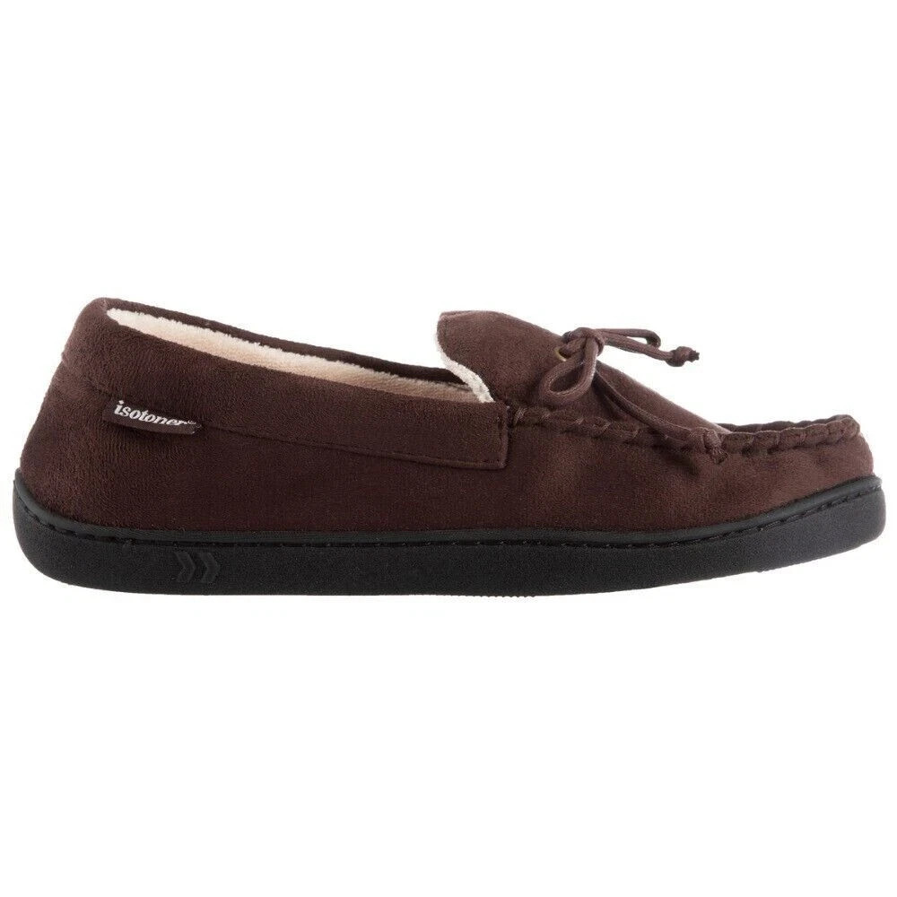 Isotoner Signature Men's Memory Foam Microsuede Nigel Moccasin Slippers XXL Item image 2