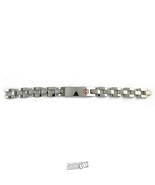 Rectangular Medical ID Bracelet Stainless Steel 7-1/2&quot;x1/2&quot; - £33.57 GBP