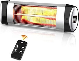 Electric Patio Heater Wall-Mounted Waterproof Infrared Heater, 1500W, Ov... - $260.94