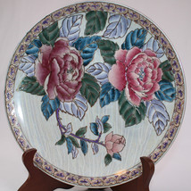 Vintage Gorgeous TOYO Decorative Plate Rose Collectible Plate Colorful Very Good - £11.33 GBP