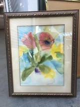 Vera Gilbert Original Signed Watercolor Painting Still Life of Flowers Framed - £78.34 GBP