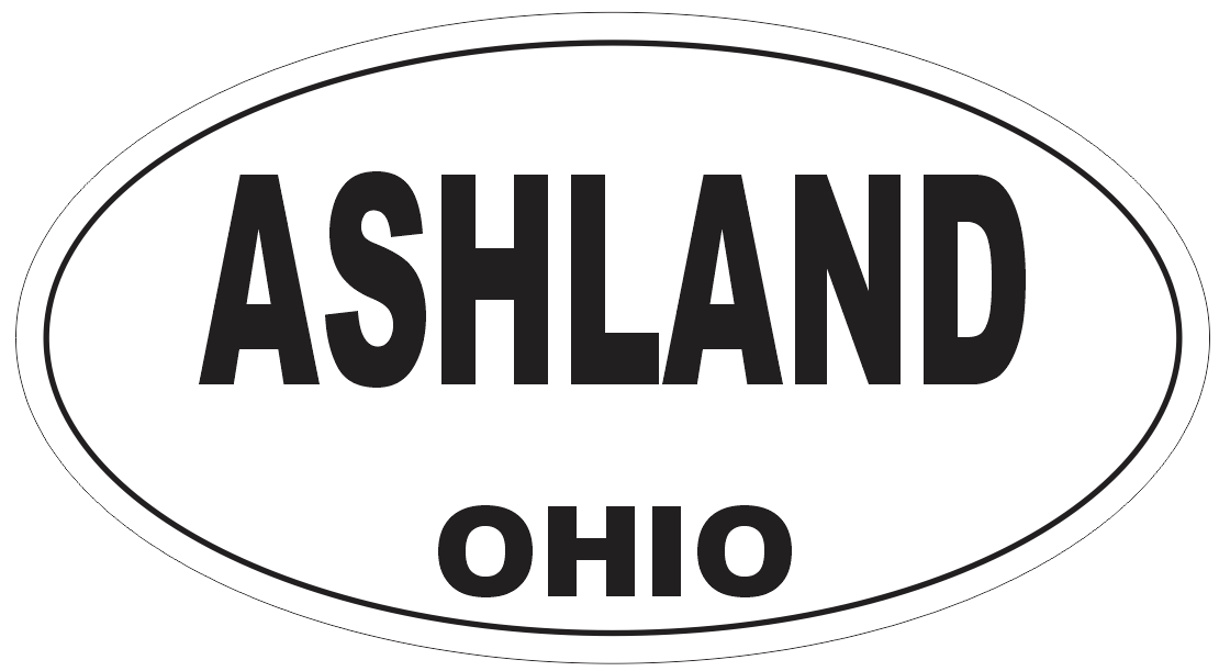 Ashland Ohio Oval Bumper Sticker or Helmet Sticker D6022 - $1.39 - $75.00