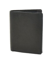 DR406 Men&#39;s Small Bifold Leather Wallet Black - £18.78 GBP