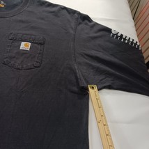Carhartt Original Fit Men's Black Cotton Long Sleeve Graphic T-Shirt Size 2XL  image 5