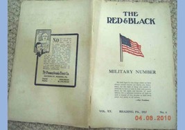 1917 antique RED &amp; BLACK boys high school READING PA senior class monthly mag - £19.77 GBP