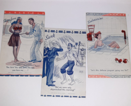 US Navy Comic Military Humor Thick Postcards Sexy WWII Islands Ex Sup Co... - £11.67 GBP