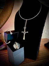 OOAK Nail Cross Choker Jewelry Set - Symbolic of Jesus Crucifixion - £22.51 GBP