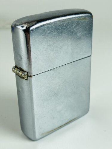 1955 Zippo Lighter Patent Pending 16 Hole 4 Dots Each Side Brushed Silver Finish - $127.35