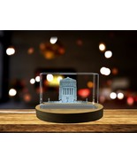 LED Base included | Indiana War Memorial 3D Engraved Crystal Gift - $25.99+