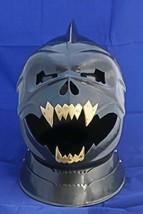 Halloween Armor Casco Nero Antico Spaventoso E Indossabili Casco Con Liner - £120.07 GBP