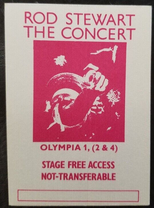ROD STEWART - THE CONCERT OLYMPIA - VINTAGE ORIGINAL REAL 1970&#39;s BACKSTA... - £15.00 GBP