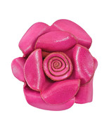 Stunning Genuine Leather Pink Rose 2 in 1 Multi-Wear Brooch Pin or Hair ... - £11.21 GBP