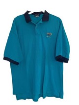 Vintage Hard Rock Cafe New York Blue Polo Shirt Rare Size Large Made In U.S - £23.00 GBP