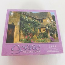 Cottage Cotswold England MB Puzzle Scenic Selections 1000 Piece Puzzle H... - $11.65