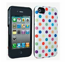 Broodi-Verizon Hard Cover White w/ Multi-Colored Polka Dots - Apple iPho... - £5.90 GBP