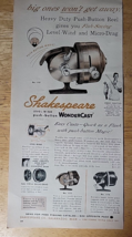 Original Vintage Ad Shakespeare WonderCast Fishing Reel 1960&#39;s - £6.75 GBP