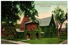 Christ Church Chestnut and State Streets Springfield Massachusetts Postcard - £4.96 GBP