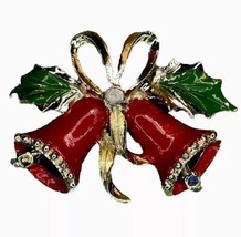 Vintage Holiday Brooch Pin Ref Christmas Bells - £4.19 GBP