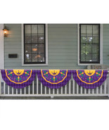 Mardi Gras Garland Fabric Bunting 11 Ft Party Decoration - £14.21 GBP