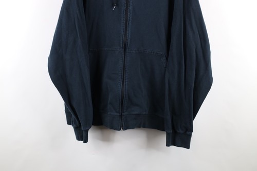 Vtg Nike Mens XL Faded Travis Scott Mini Swoosh Full Zip Hoodie Sweatshirt Black Item image 3