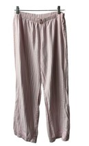 Victorias Secret   Womens Size  PJ Pants Pink White Stripe Soft Long Banded Legs - £9.25 GBP