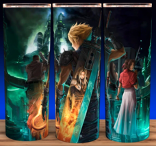 Final Fantasy 7 Cloud X Sephiroth with Tifa and Aerith Cup Mug Tumbler 20oz - £15.78 GBP