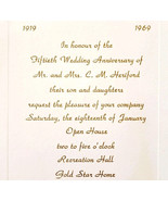 1969 50th Wedding Anniversary Invitation Long Beach Heriford w/ Article ... - $41.35 CAD